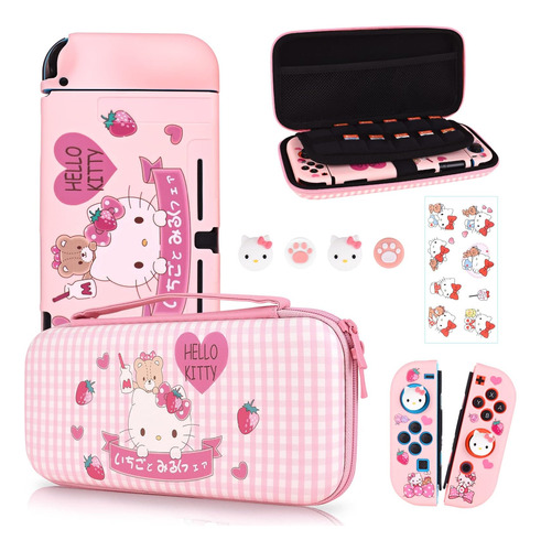 Juego De Fundas Dlseego Little Kitty Switch, Color Rosa