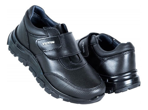 Zapato Niño Yuyin 22112 Piel Negro Escolar Vestir 22 Al 26