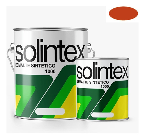 Pintura Esmalte Sintetico 1000 Rojo 1010 Galon Solintex