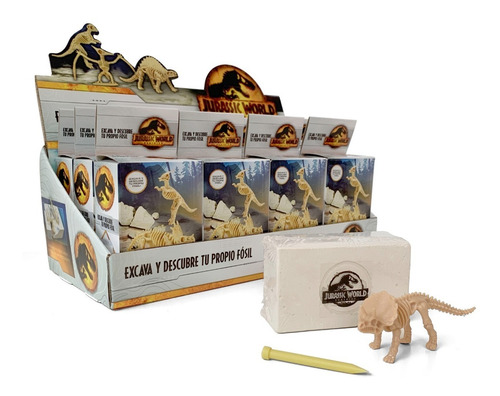 Imagen 6 de 10 de Jurassic World Mini Figura Dinosaurio Para Excavar Descubrir