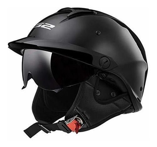 Helmets Rebellion Motorcycle Half Helmet (gloss Black - 2x-l