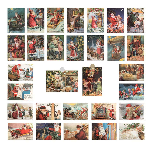 Retro Christmas Wall Decor Cards   4x6 Pulgadas Merry C...