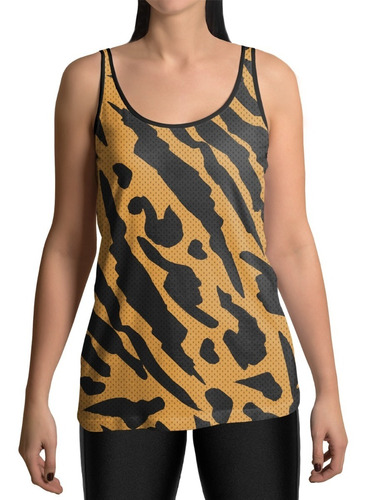 Regata Feminina Dry Fit Academia Animal Print Onça Zebra