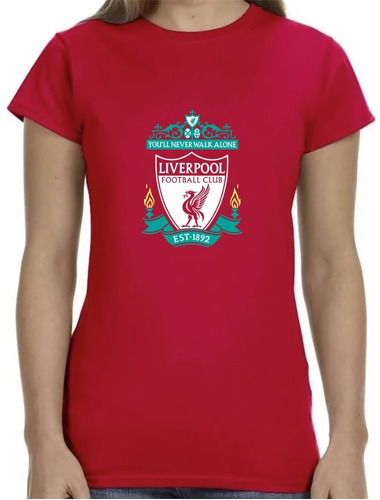 Playera Para Dama Liverpool Logo 