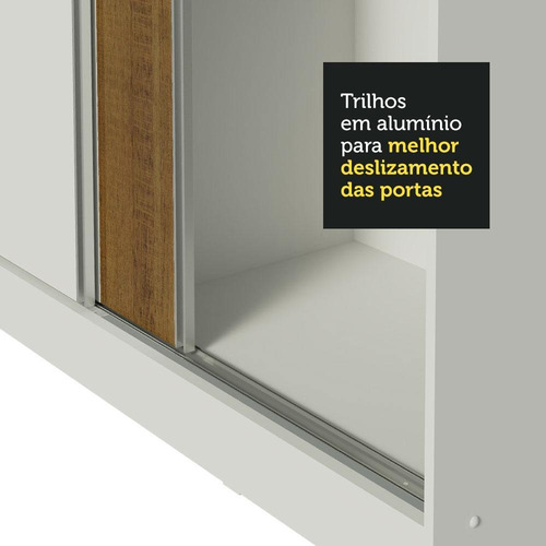 Guarda Ropa Closet Madesa Royale 3 Puertas Con Pies Color Blanco/Marrón