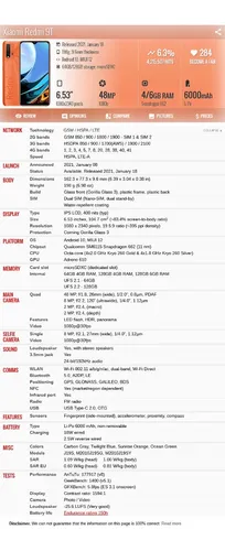 Xiaomi Redmi 9t M2010j19sr 4g 64gb Dual Sim Duos