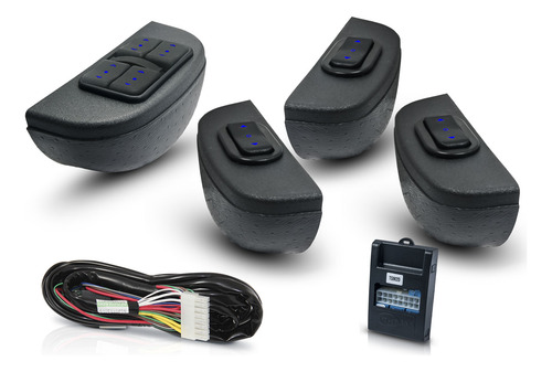 Kit Vidro Eletrico Nova Strada 4p Completo Inteligente