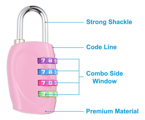 Cerradura De Combinación 4 Dígitos Impermeable Para Exterior