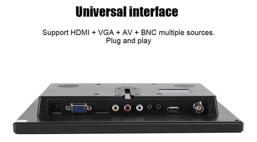 Imagen 3 de 6 de Monitor Hd Lcd Universal De 10.1 In 1280x800 16:10