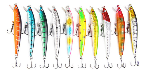 10pcs Señuelos De Pesca Curricanes De Pesca Mar Cebo 10cm