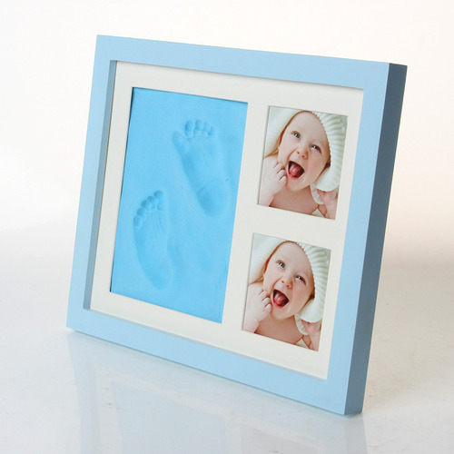 Bebé Recuerdo Ornamento Impresión Arcilla Marco De Fotos