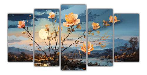 5 Composiciones Abstracto Silvestre Full Color 100x50cm
