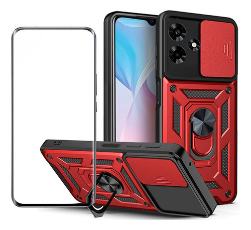 Funda For Infinix Hot 30 30i Protección Tener Vidrio Membra