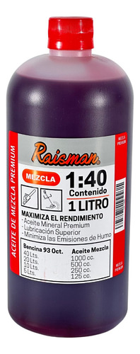 Aceite Mezcla Raisman® Motosierras Orilladoras Desbrozadoras