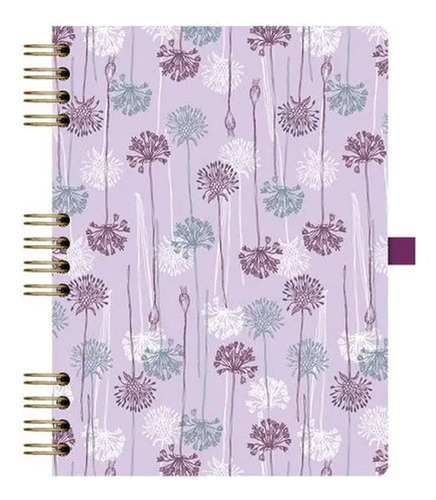 Caderno Argolado 177 Ótima Ultra Coleção Floral Lilás