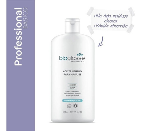 Aceite Bioglosse Neutro Para Masajes 500 Ml