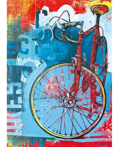 Rompecabezas Bike Art Bicicleta Roja 1000 Piezas Marca Heye 