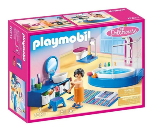 Playmobil Baño Con Bañera 70211