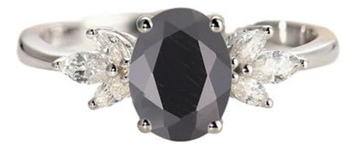 Anillo Compromiso Ónix Negro 10k 14k 18k Oro 1ct Talla 4-12