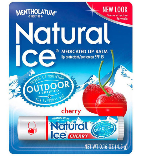 Natural Ice Cherry, Bálsamo Protector Labial Spf15, Cereza