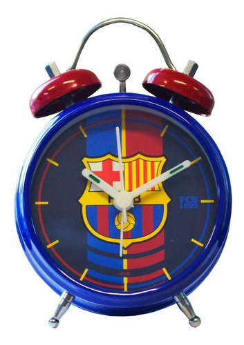 Reloj Despertador Fc Barcelona Con Campana A Pila