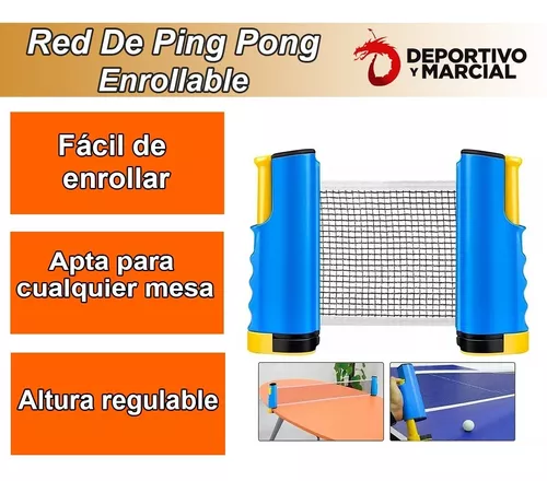 Red De Ping Pong Soporte Retractil Adaptable Cualquier Mesa, red