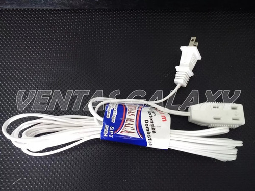 Extension Electrica Blanca 4.5mts 2x20 X 3 Unidades
