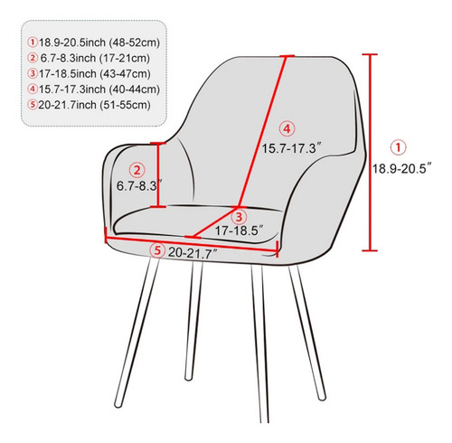Funda Silla Terciopelo Elástico-comedor Sillón Brazos Altos