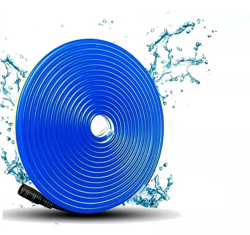 Tira Led Neon Flex Luz Color Azul Marino Sumergible Manguera Led 5m Plasma Sin Eliminador