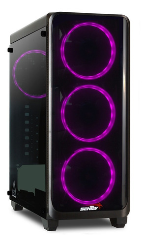 Imagen 9 de 9 de Gabinete Pc Gamer Sentey K20 + 4 X Fan Rgb Vidrio Templado