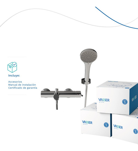 Grifería Ducha Bañera Vasser Lyra Monocomando Transferencia