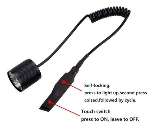 Q Interruptor De Pressão Remoto Lanterna Com Tampa Traseira