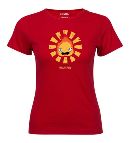 Polera Mujer Estampado Calcifer