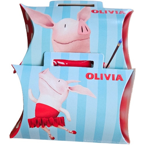 Cajas Para Sorpresas Cerdita Olivia × 6  Cotillón Cumpleaños