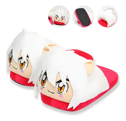 Pantuflas Acolchada Abierta Anime Inuyasha Talla 36-41 Kawai