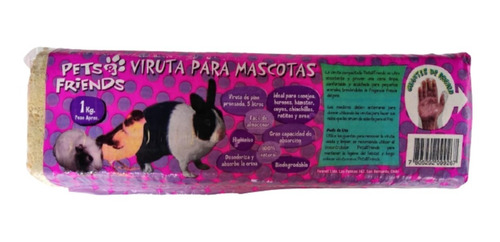 Viruta De Pino Para Conejo Pf 1 Kg+guantes Srv Despacho* Tm