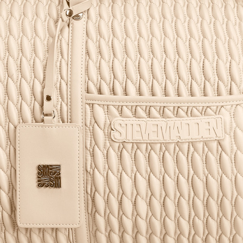 Weekender Bspeedy Tapioca Steve Madden Bags Acabado De Los Herrajes Negro Color Marrón Claro Correa De Hombro Marrón Claro Diseño De La Tela Lisa
