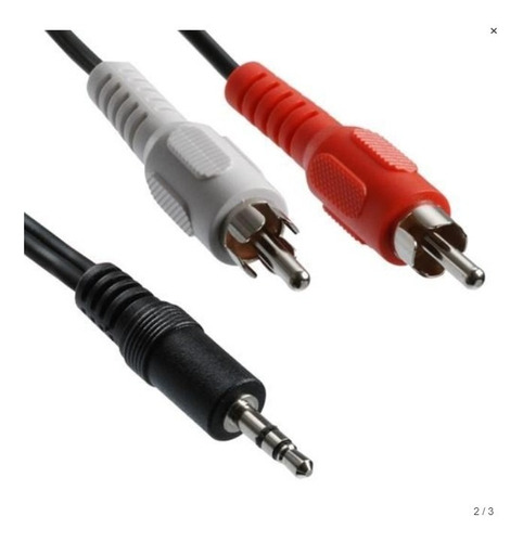 Imagen 1 de 4 de Cable De Audio Aux Mini-plug 3.5mm A Rca 1,8 Mt  X 20 Uni.