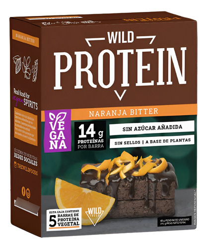 Wild Protein Chocolate Naranja 5 Un