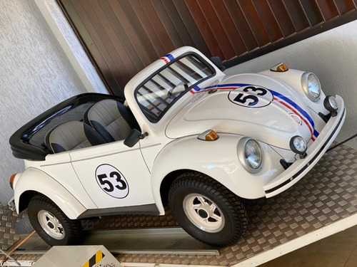 Mini Fusca Herbie Com Carretinha Basculante