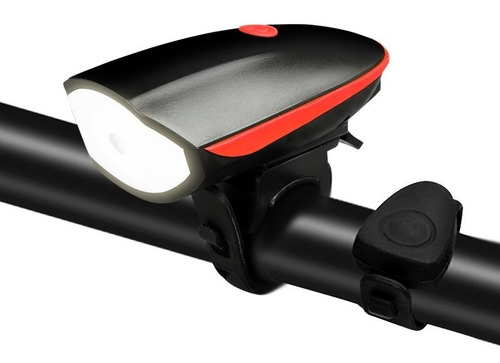 Kit Farol Bike C/ Buzina Recarregável + Sinalizador Traseiro