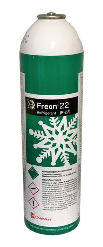 Lata Gas Refrigerante Freon R22 Du Pont Chemours X 1 Kg