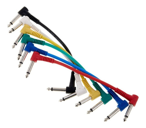 Snake 6 Pack Patch Cables Para Pedales 15cm - Stock En Chile