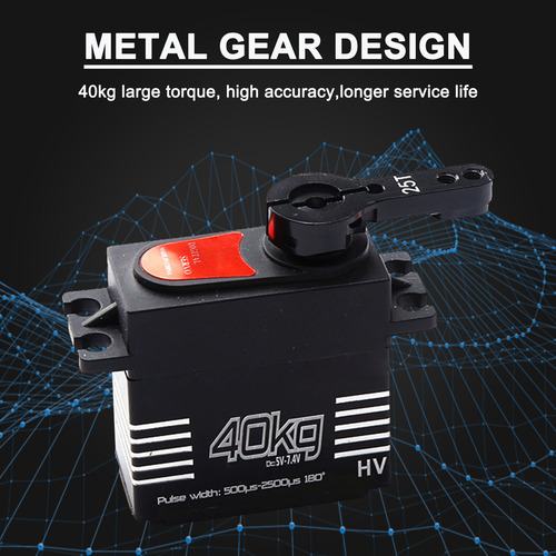 Servo Para Rc Car Digital De 40 Kg, 2 Piezas, Engranaje De M