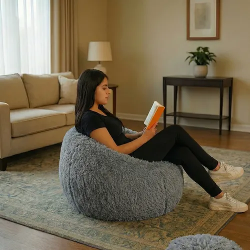 Bean Bag - Puff Cilíndrico Dflex Nórdico Talla M | Cuotas sin interés