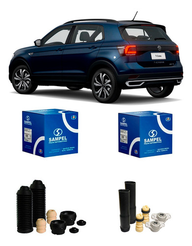 Kit Amortecedor Dianteiro Traseiro Sampel Vw Tcross 19/22