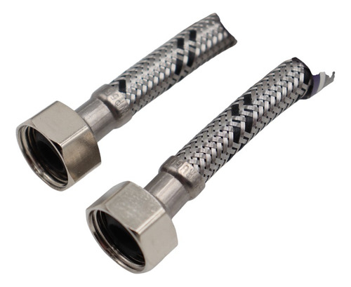 Par Mangueras Maxiflex Monomando 3/8 X1/2 De 55cm Acero Ino