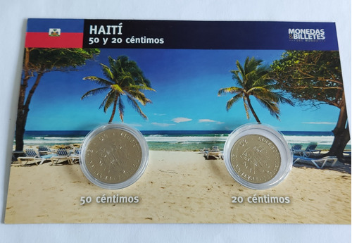 Moneda De Haití 2 Pz, En Blíster, S/c.
