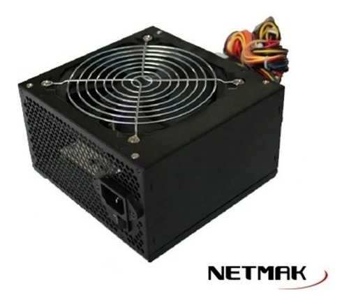 Imagen 1 de 3 de Fuente Atx 550w Netmak Cooler 12cm Black Edition