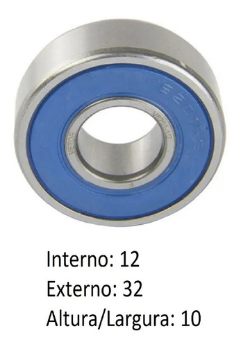 Kit 02 Rolamento 6201 Ddu Vetor / Vto 12/32/10 Mm Vto6201